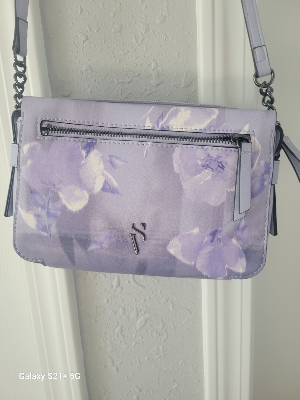 Vera Wang Lavender Floral Crossbody Bag